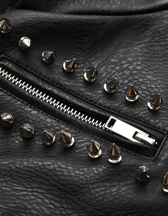 Women Steam-punk Studded Jacket Customized punk Motorcycle Jacket Studded Jacket